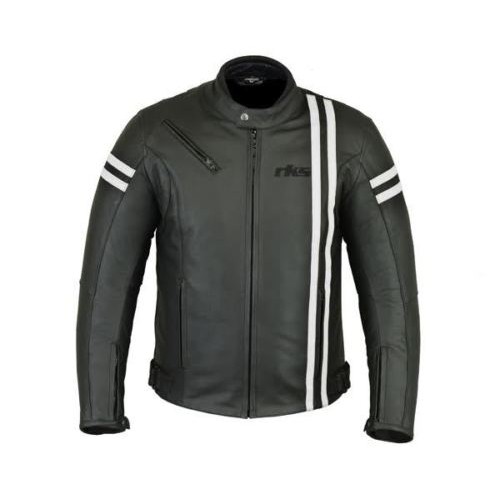 Rksports Speed-2 Mens Fashion Leather Motorcycle Motorbike Jacket with Armour